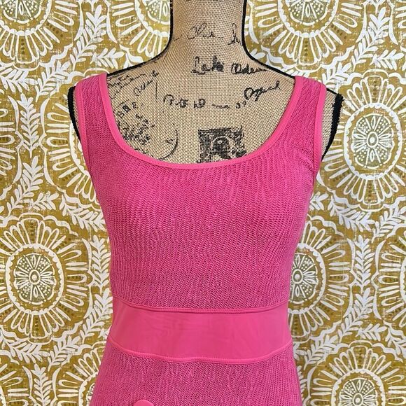 SHAN Swimwear Dahlia Textured Sleeveless Swim Mini Dress in Rose Pink $430 Sz 8 - Picture 7 of 16